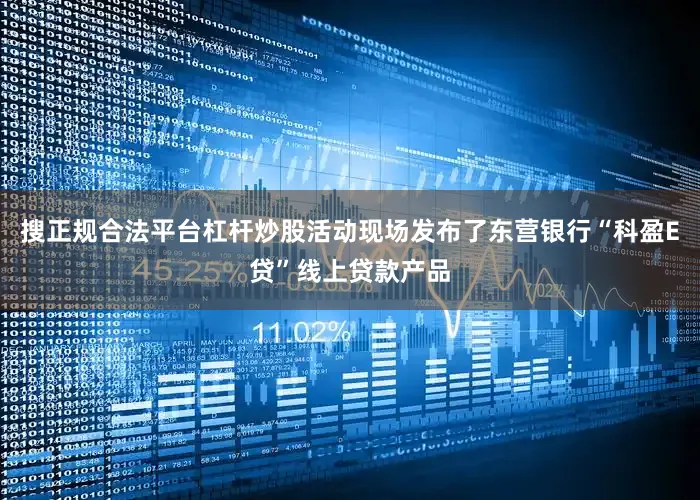 搜正规合法平台杠杆炒股活动现场发布了东营银行“科盈E贷”线上贷款产品